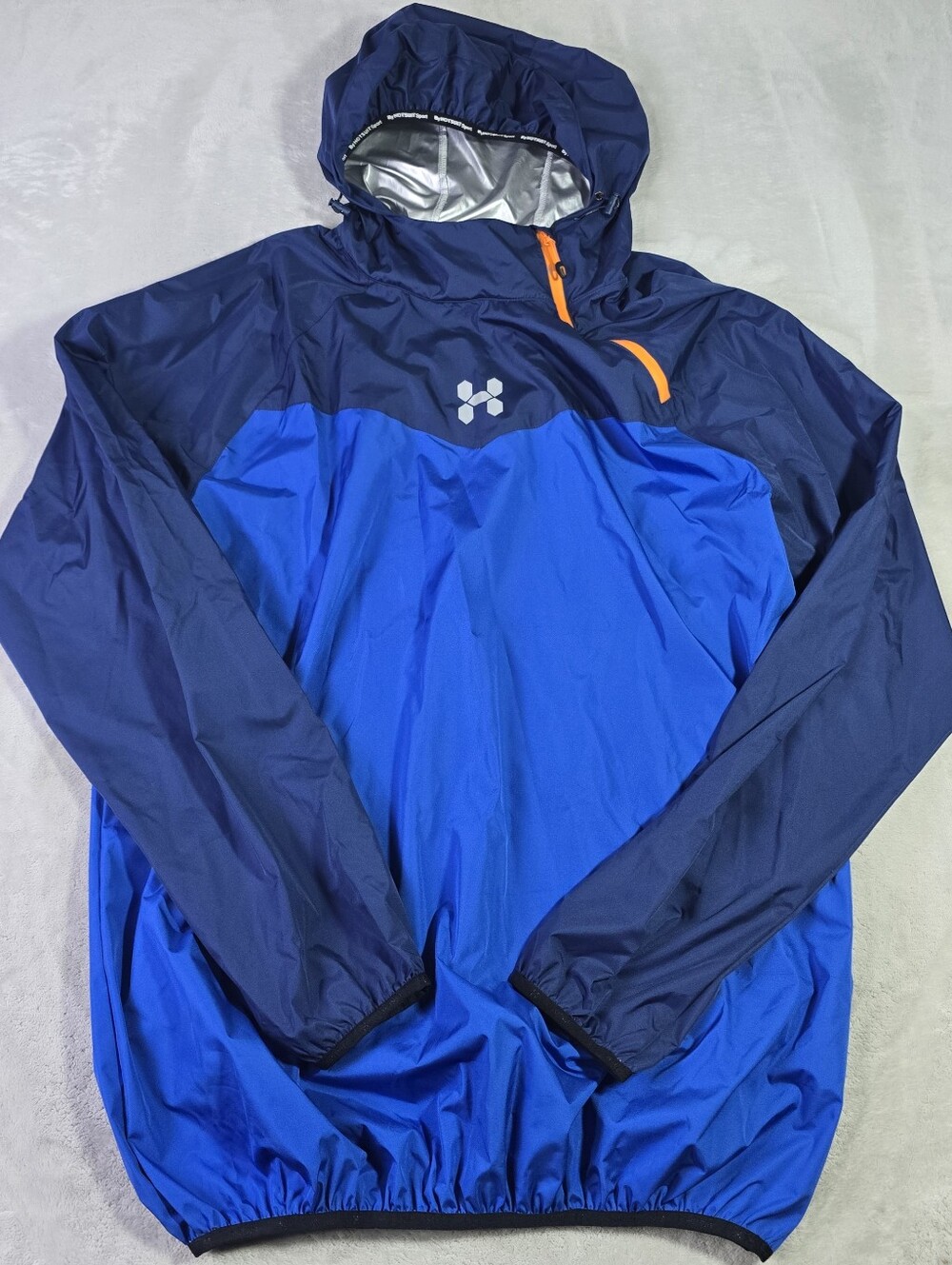 Hotsuit Collection Mens Sauna Pullover Jacket Blue Hooded Workout Size XL